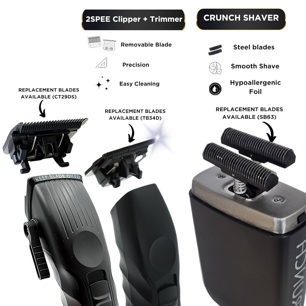 Supreme Trimmer Ensemble de barbier 3 en 1 | tondeuse 2Spee